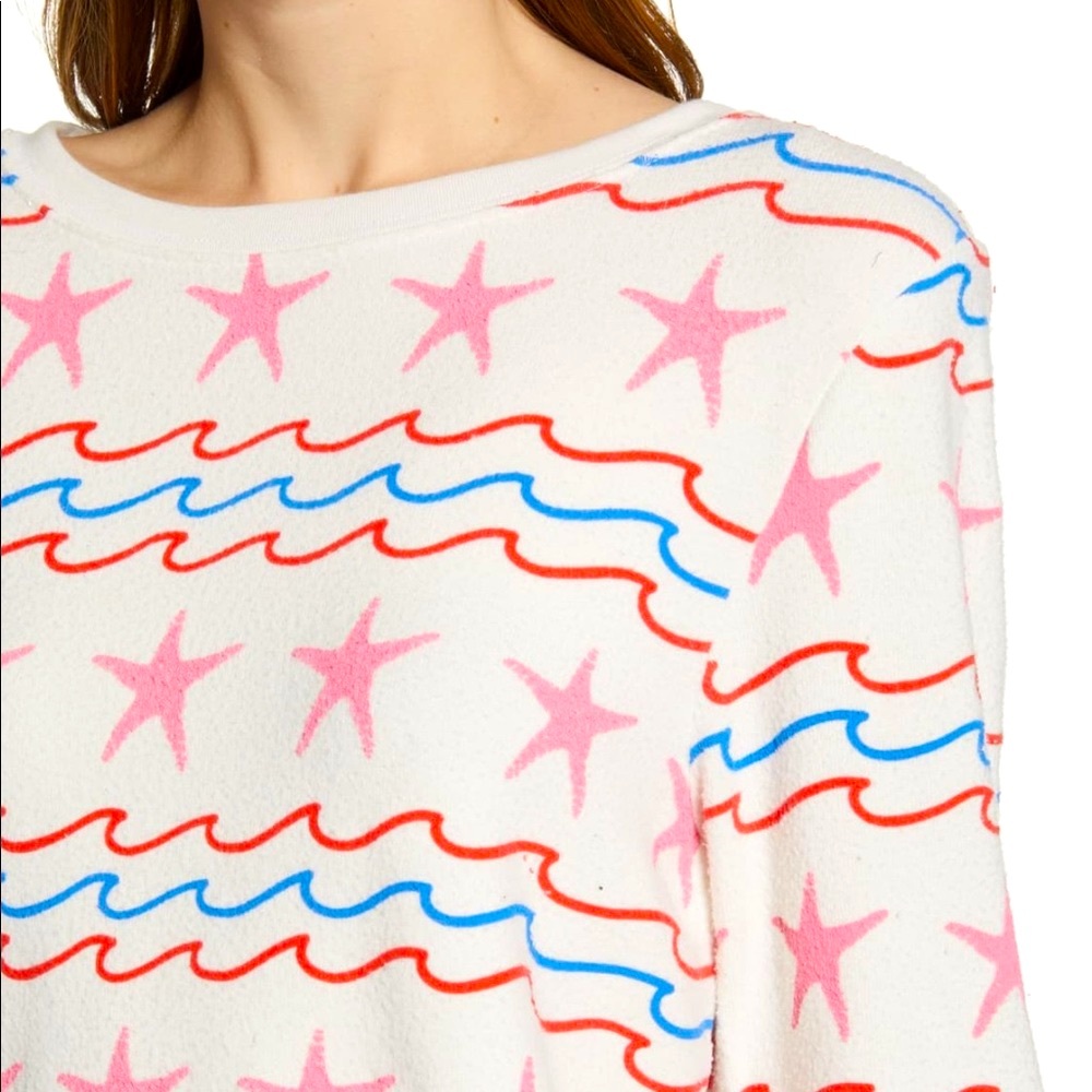 Wildfox SEA STARS & Stripes Bagy beach top sweater